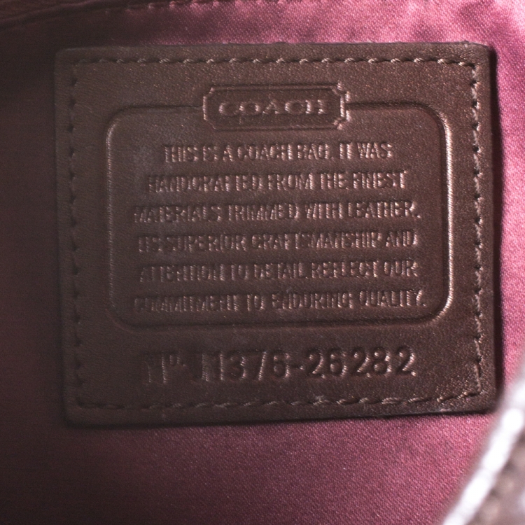 Pre Owned Coach Brown Signature Canvas Edie 31 Shoulder Bag