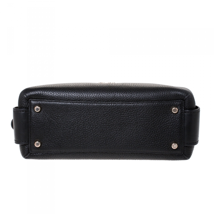 Pre Owned Coach Black Leather Crosby Carryall Satchel