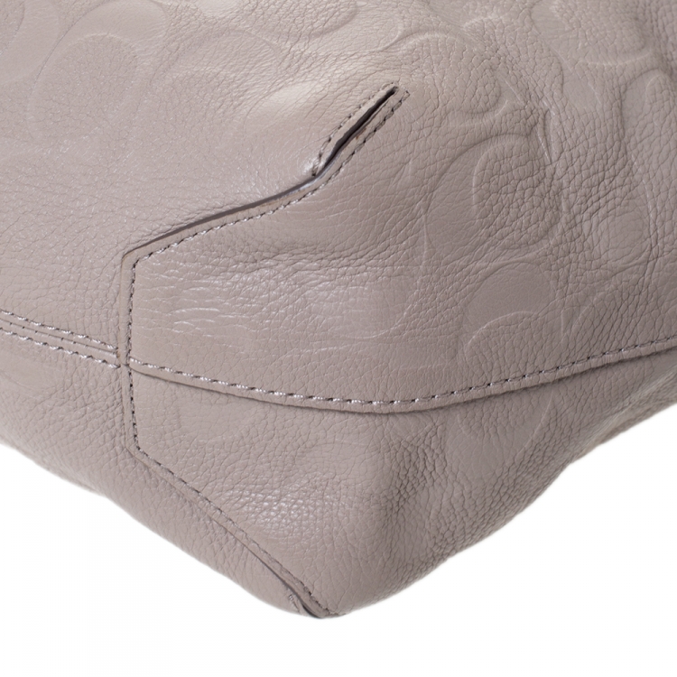 Pre Owned Coach Beige Leather Small Madison Kelsey Satchel