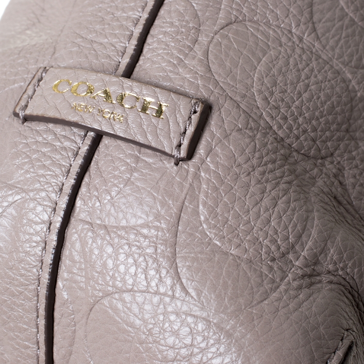 Pre Owned Coach Beige Leather Small Madison Kelsey Satchel