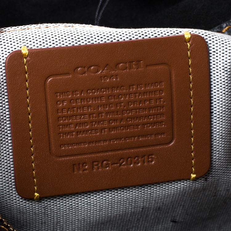 Pre Owned Coach Black Pebble Leather Tote