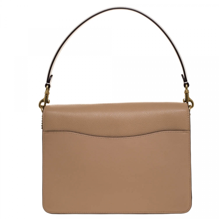 Pre Owned Coach Beige/White Leather and Python Tabby Shoulder Bag