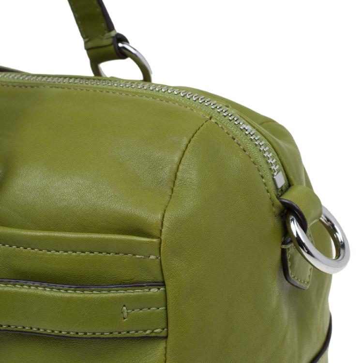Pre Owned Coach Green Leather Chelsea Satchel