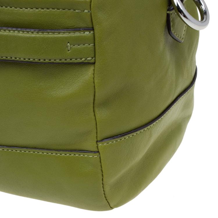 Pre Owned Coach Green Leather Chelsea Satchel