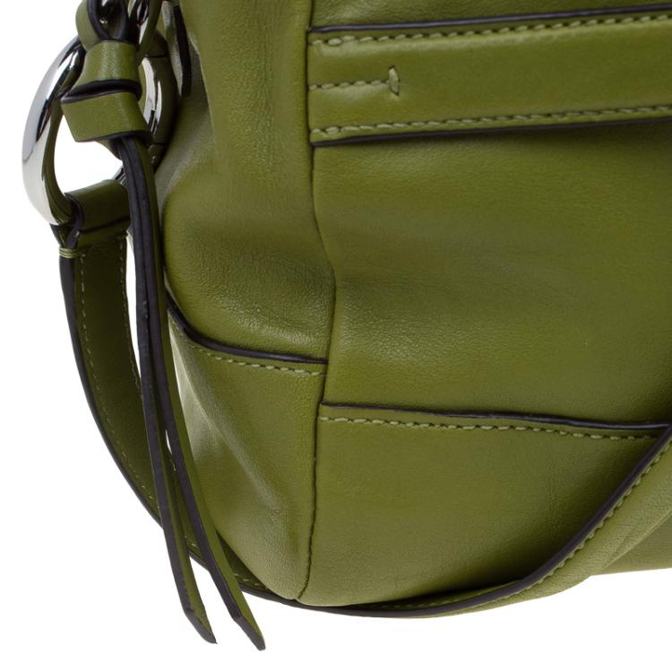 Pre Owned Coach Green Leather Chelsea Satchel