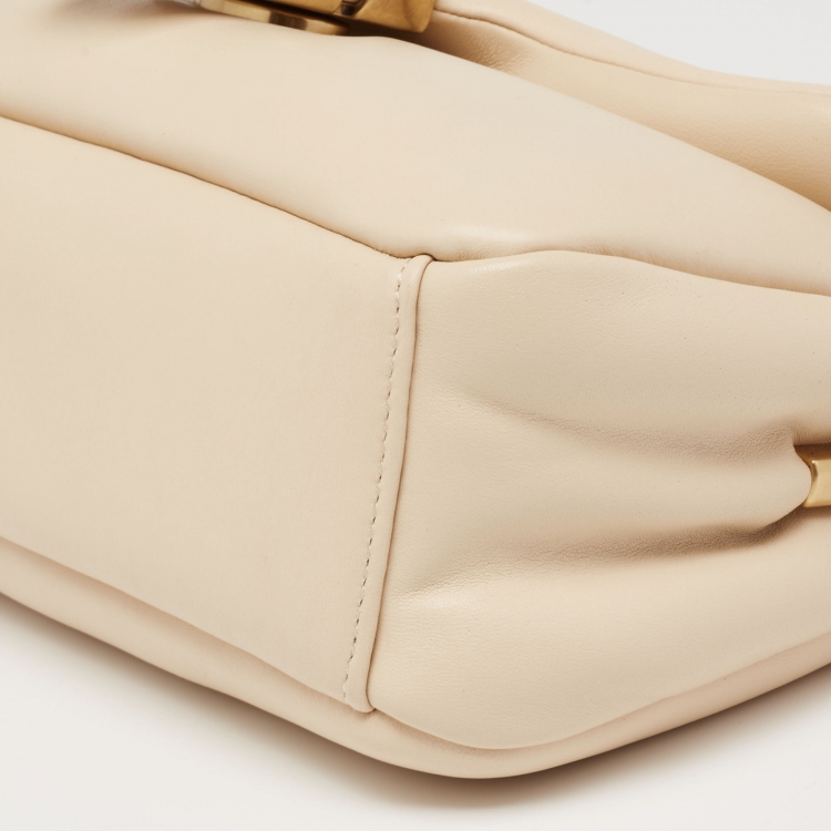 Pre Owned Coach Light Beige Pillow Leather Tabby Shoulder Bag