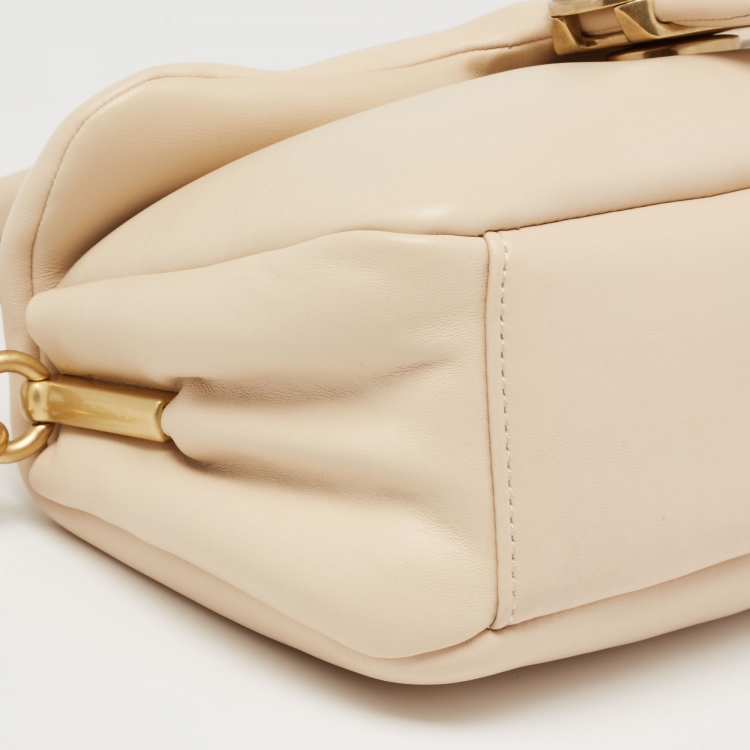 Pre Owned Coach Light Beige Pillow Leather Tabby Shoulder Bag