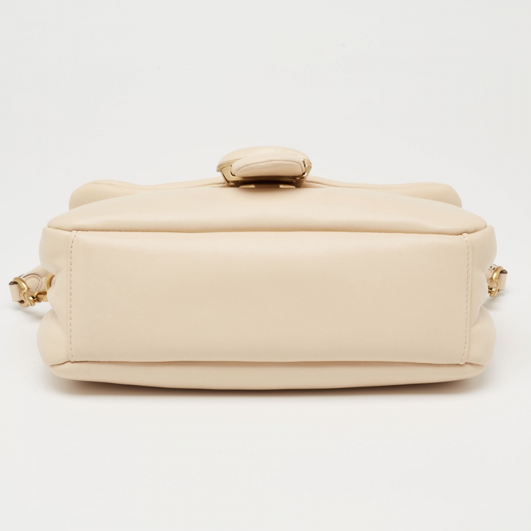 Pre Owned Coach Light Beige Pillow Leather Tabby Shoulder Bag