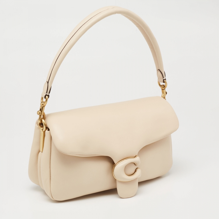Pre Owned Coach Light Beige Pillow Leather Tabby Shoulder Bag