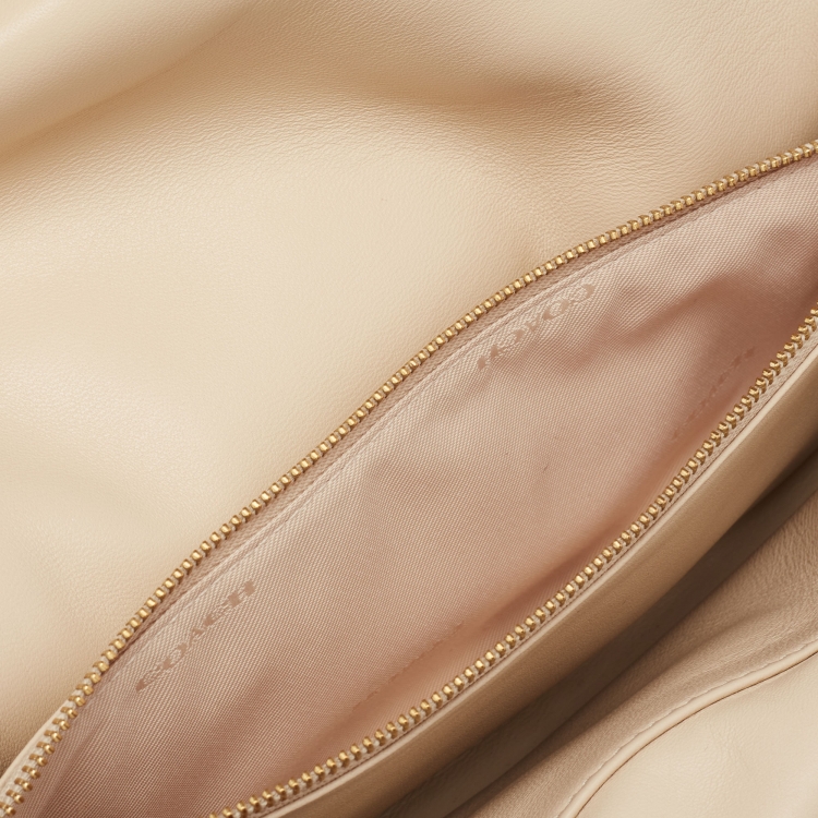 Pre Owned Coach Light Beige Pillow Leather Tabby Shoulder Bag