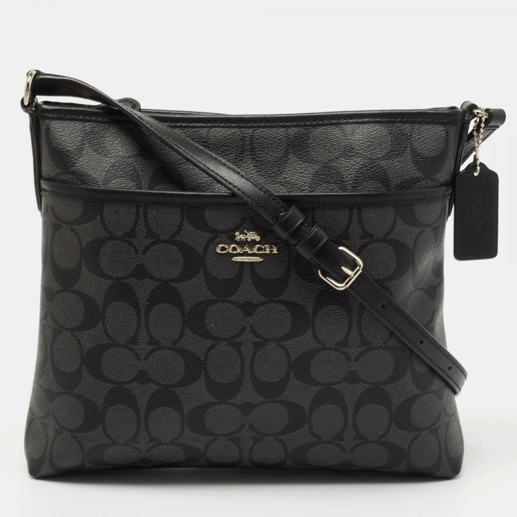 Coach black cheap signature crossbody