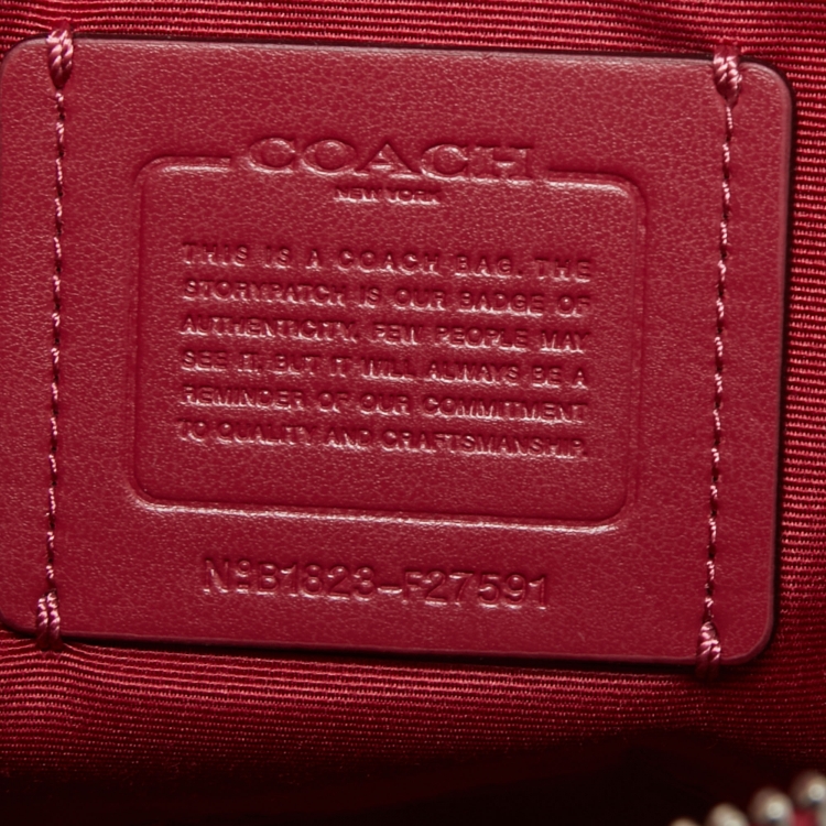 Pre Owned Coach Pink Leather Mini Sierra Satchel