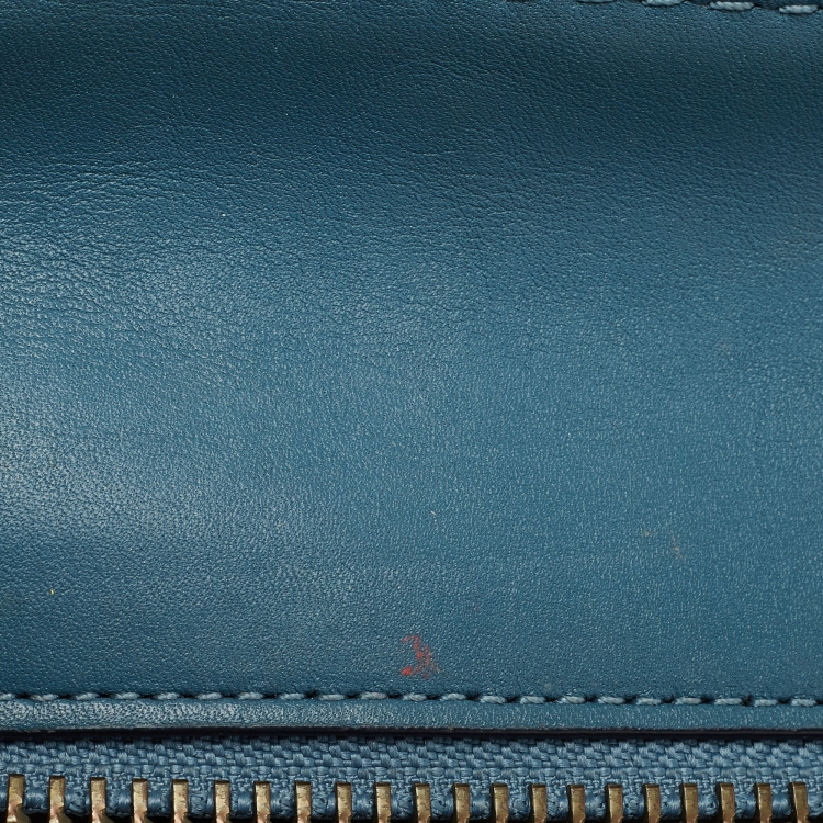 Pre Owned Coach Blue Leather Swagger Satchel
