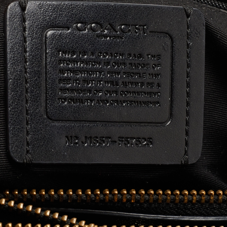 Pre Owned Coach Black Leather Christie Carryall Tote 