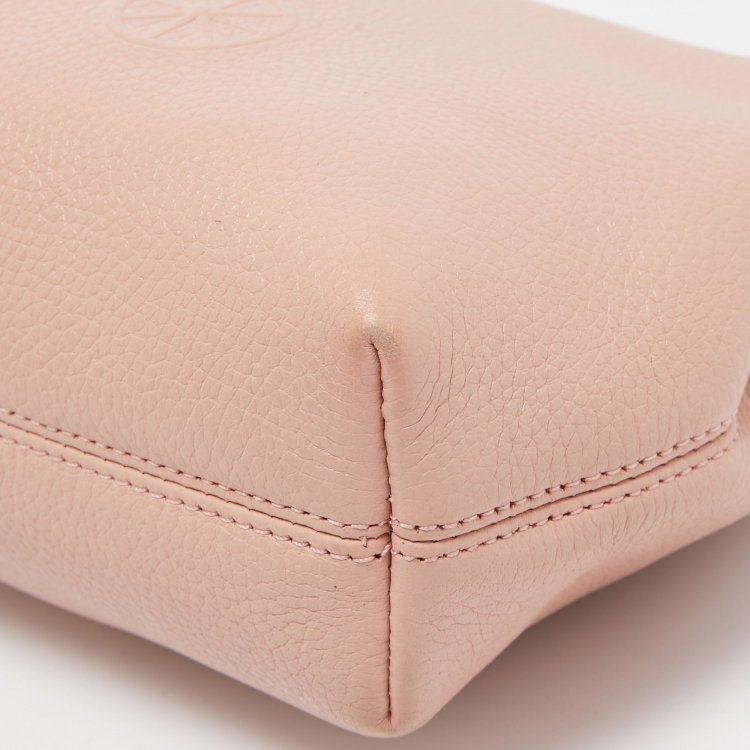 Pre Owned Coach Pink Leather Charley Crossbody Bag