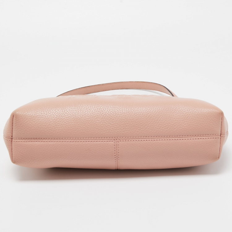 Pre Owned Coach Pink Leather Charley Crossbody Bag
