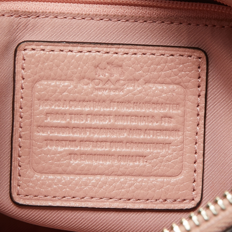 Pre Owned Coach Pink Leather Charley Crossbody Bag