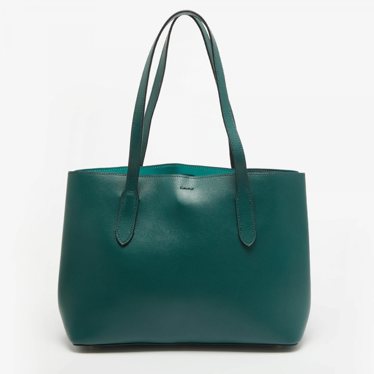 Pre Owned Coach Green Leather Avenue Tote
