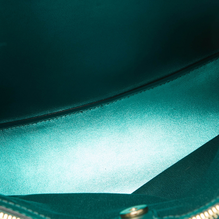 Pre Owned Coach Green Leather Avenue Tote