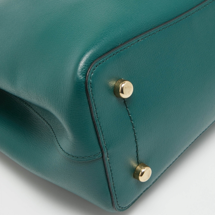 Pre Owned Coach Green Leather Avenue Tote