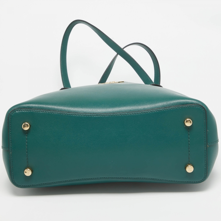Pre Owned Coach Green Leather Avenue Tote