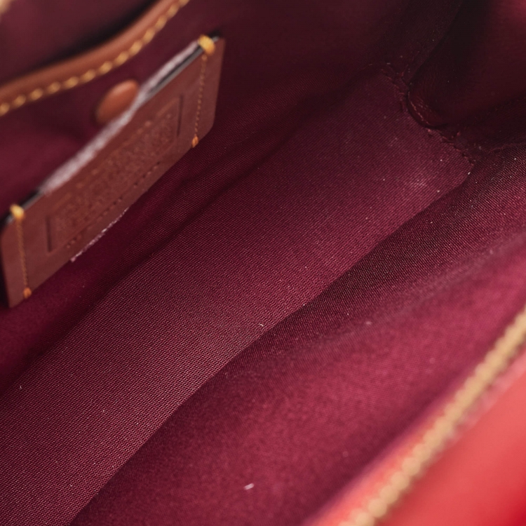 Pre Owned Coach Multicolor Signature Coated Canvas and Leather Riley Lunchbox Bag
