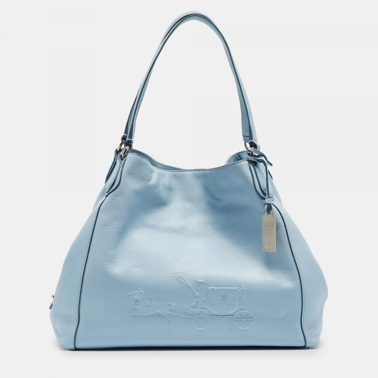 Coach Light Blue Leather Edie Shoulder Bag Coach | The Luxury Closet
