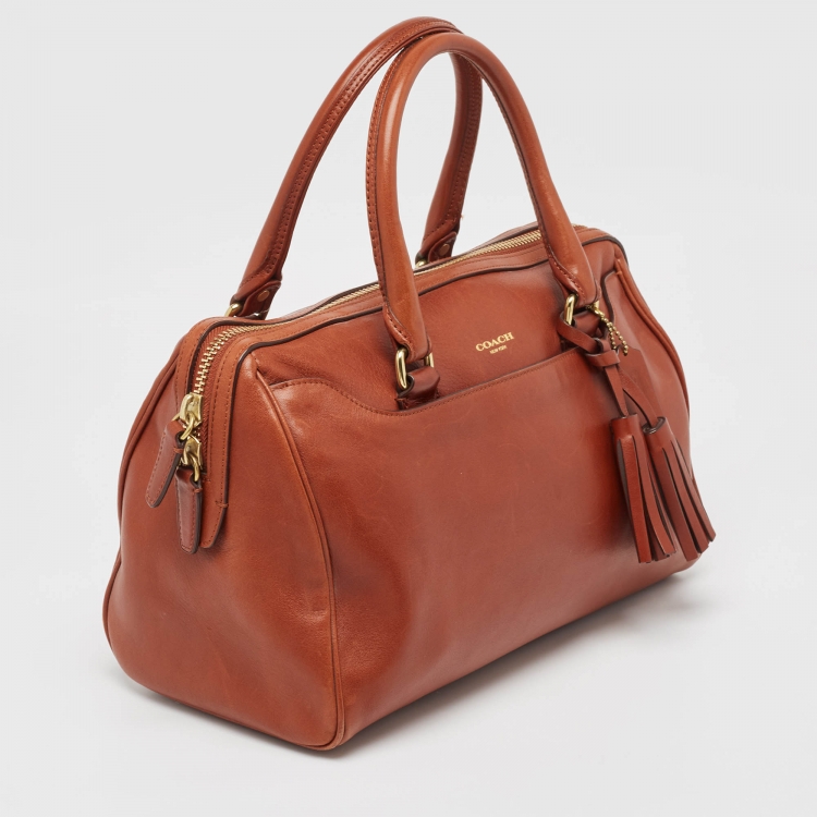 Pre Owned Coach Brown Leather Legacy Haley Satchel