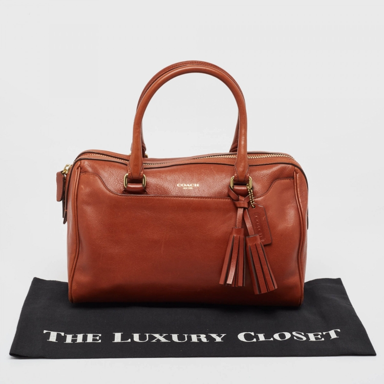 Pre Owned Coach Brown Leather Legacy Haley Satchel