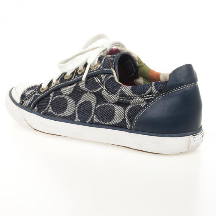 Pre Owned Coach Logo Sneakers Size 38