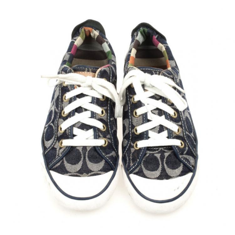 Pre Owned Coach Logo Sneakers Size 38