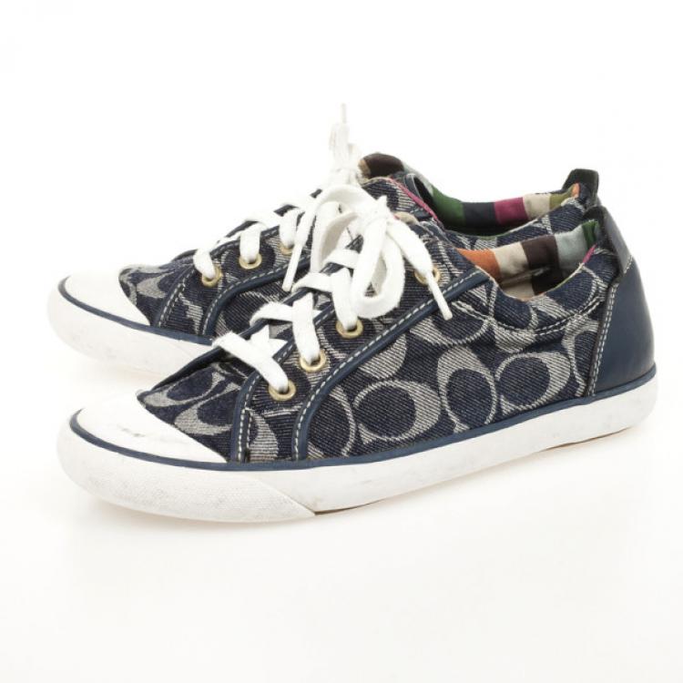 Pre Owned Coach Logo Sneakers Size 38