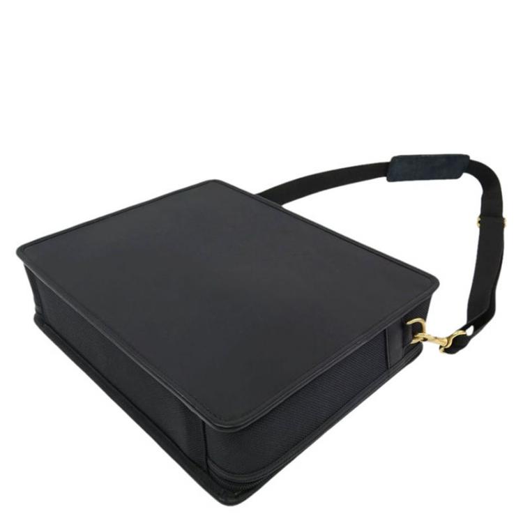 Black sale Nylon Leather Coach Laptop Bag