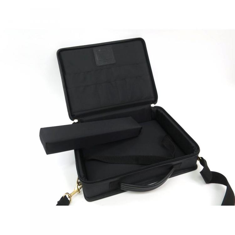 Pre Owned Coach Black Leather/Nylon Laptop Bag