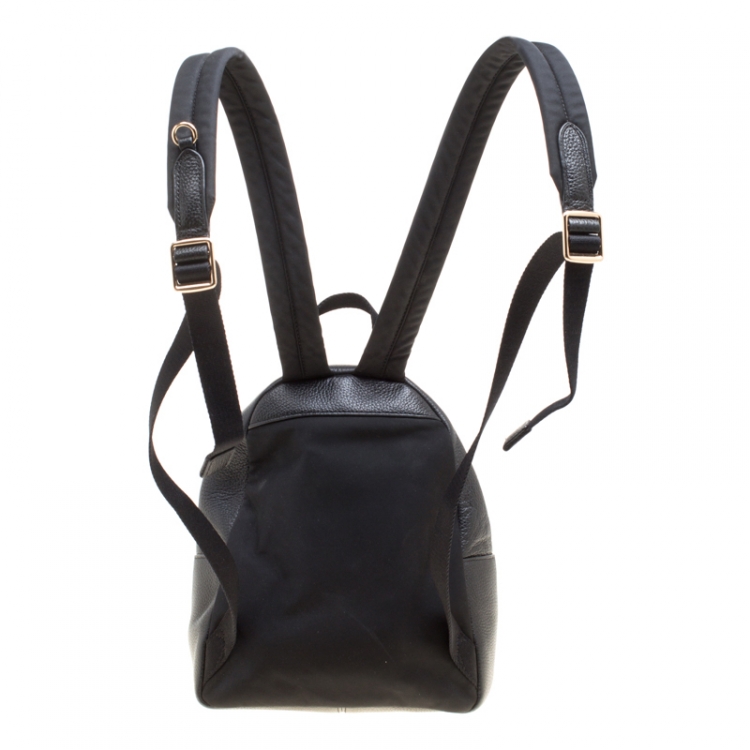 Pre Owned Coach Black Leather Mini Charlie Backpack