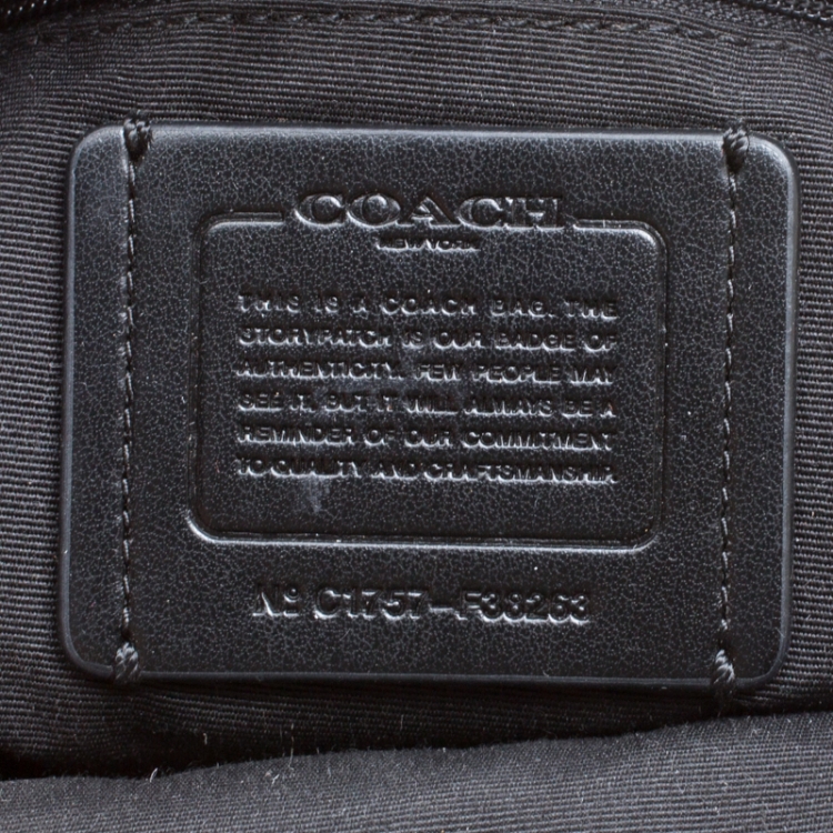 Pre Owned Coach Black Leather Mini Charlie Backpack