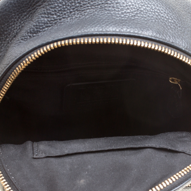 Pre Owned Coach Black Leather Mini Charlie Backpack