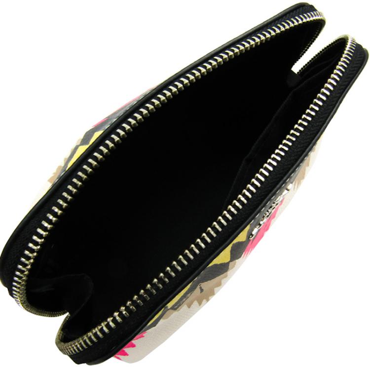 Pre Owned Coach Multicolor Leather Cosmetic Pouch