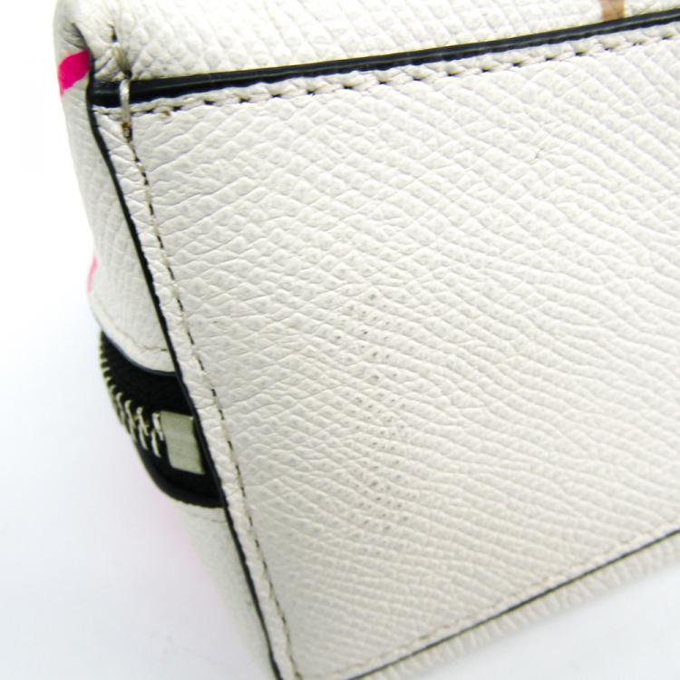 Pre Owned Coach Multicolor Leather Cosmetic Pouch