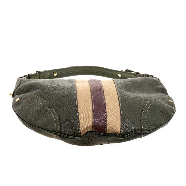 Pre Owned Cole Haan Green Leather Hobo