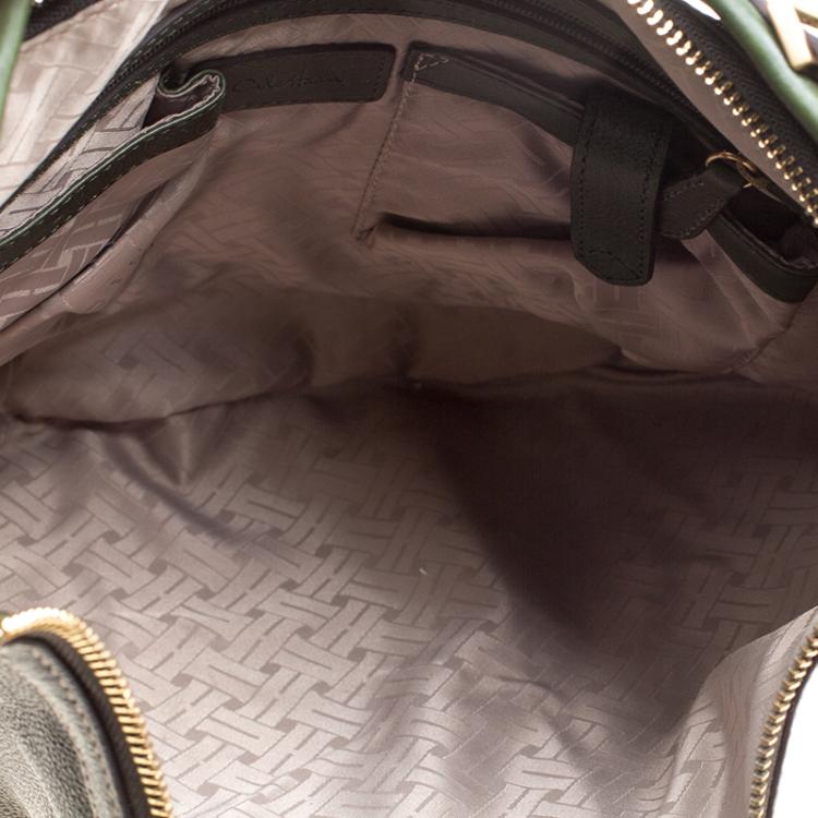 Pre Owned Cole Haan Green Leather Hobo