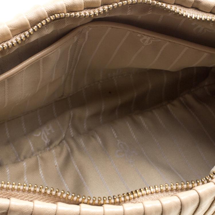 Pre Owned Cole Haan Beige Leather Amalfi Shoulder Bag