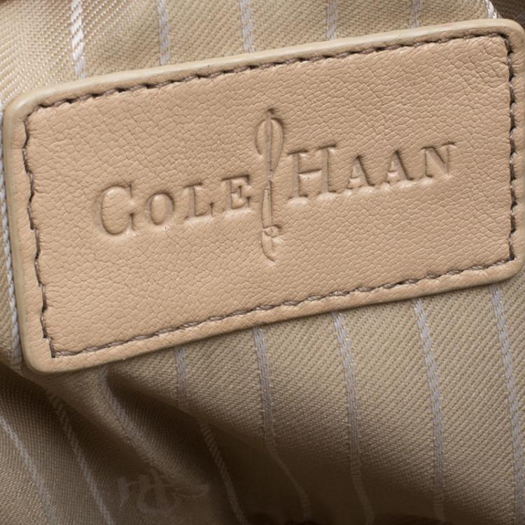 Pre Owned Cole Haan Beige Leather Amalfi Shoulder Bag