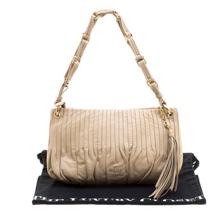 Pre Owned Cole Haan Beige Leather Amalfi Shoulder Bag