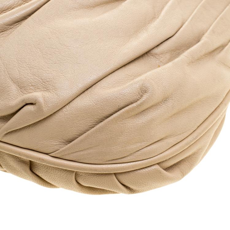 Pre Owned Cole Haan Beige Leather Amalfi Shoulder Bag