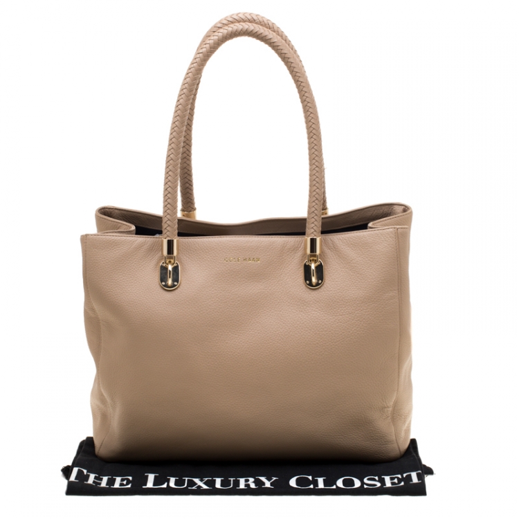 Pre Owned Cole Haan Beige Leather Benson Tote