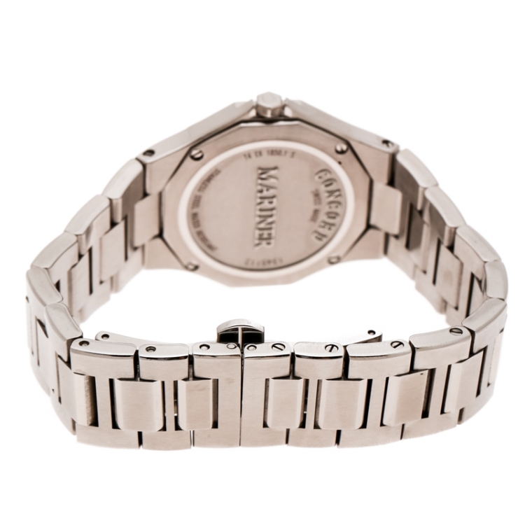 Pre Owned Concord Mother of Pearl Stainless Steel Diamond Mariner 14 E6 1850.1 S Women's Wristwatch 30 mm