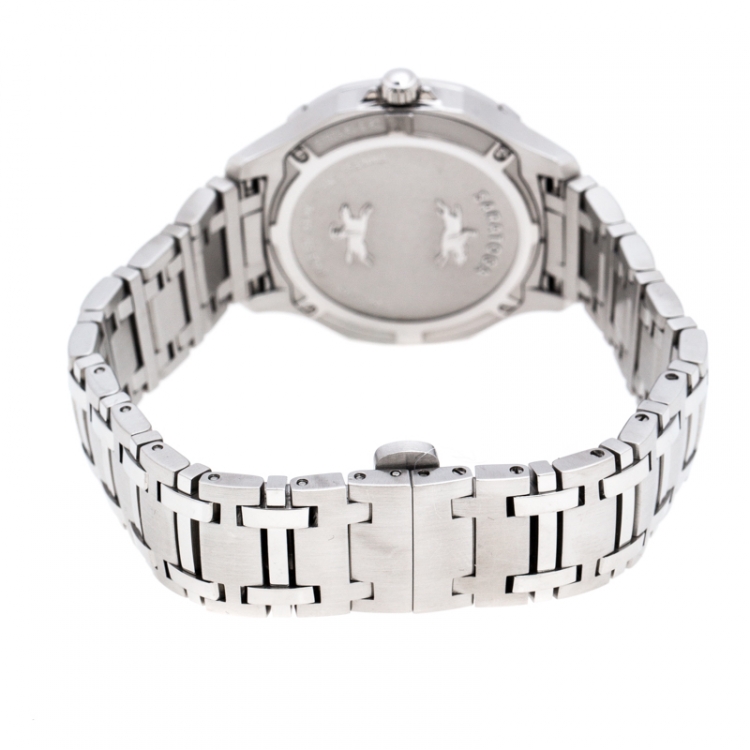 Pre Owned Concord Mother of Pearl Stainless Steel Diamonds Saratoga 02.3.14.1060S Women's Wristwatch 31 mm