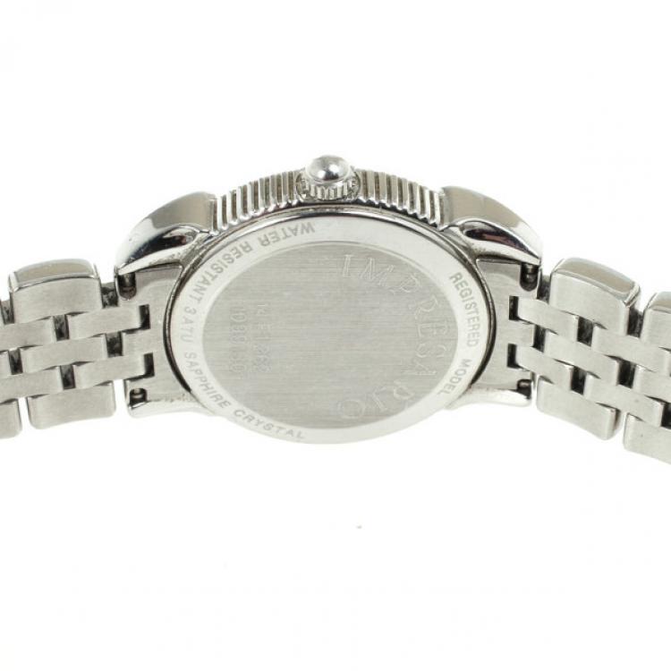 Pre Owned Concord Impresario Stainless Steel Womens Wristwatch 25 MM