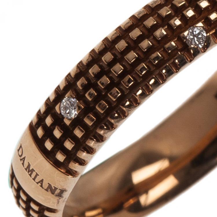 مملوكة مسبقًا خاتم دامياني متروبوليتان دريم ألماس و ذهب أحمر عيار 18 مقاس 55